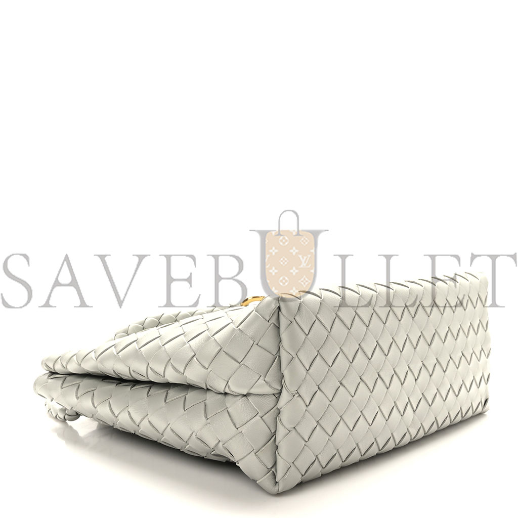 BOTTEGA VENETA NAPPA INTRECCIATO MEDIUM ANDIAMO SHOULDER BAG AGATE GREY  (32*25*11cm)